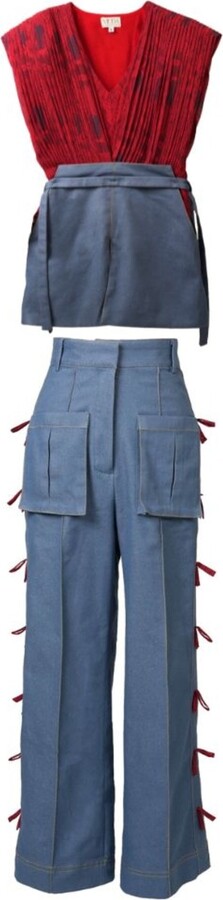 Muda Clothing Fz Llc Red / Blue Sofie Co-Ord Set - Red. & Blue