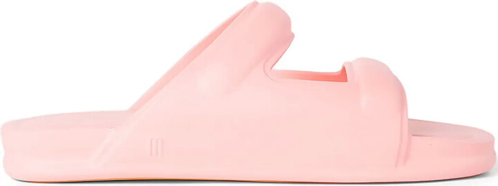Melissa Double-Strap Square-Toe Slides
