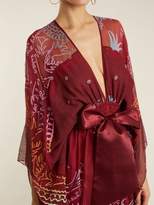 Thumbnail for your product : Zandra Rhodes Summer Collection The 1973 Field Of Lilies Gown - Womens - Burgundy Multi