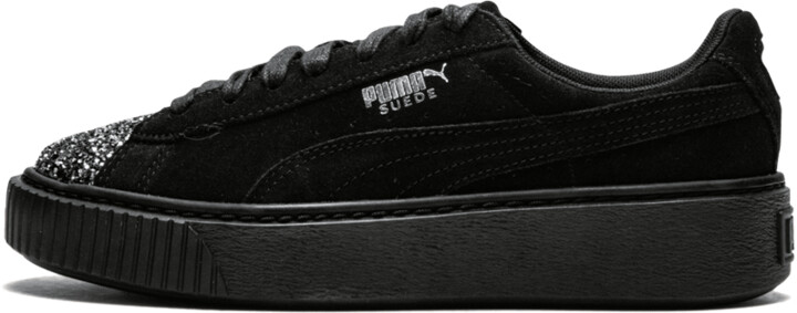 puma black platform shoes