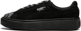 puma platform shoes black