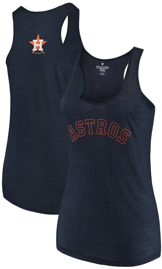 47 Brand Women's Houston Astros Navy Wordmark Crop Top
