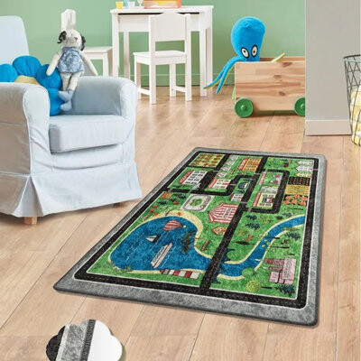 East Urban Home Aurivelle Washable Rug – Soft Non-slip Carpet 100 X 150 Cm (39\