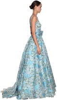 Thumbnail for your product : Luisa Beccaria Embroidered Organza Long Dress