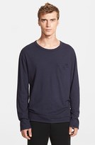 Thumbnail for your product : Alexander Wang T by Distressed Long Sleeve Pocket T-Shirt