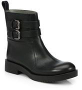 Thumbnail for your product : Jil Sander Navy Leather Moto Ankle Boots