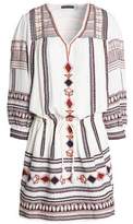 Antik Batik Tasseled Embroidered Cotton-Gauze Dress