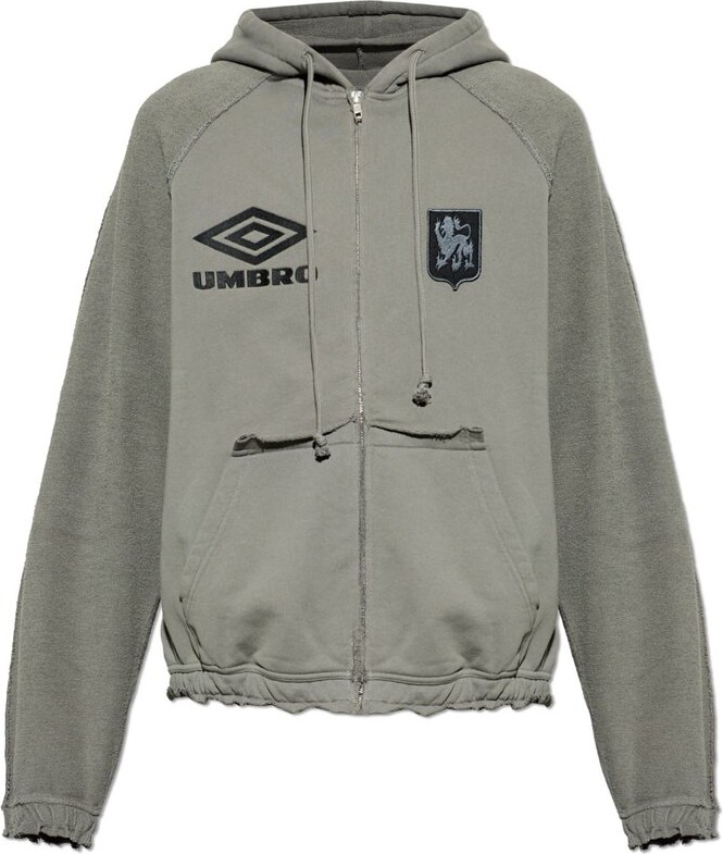 Umbro Vintage-Effect Zip Hoodie