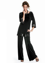 Thumbnail for your product : Joan Vass Velour Sequin-Trimmed Tunic, Petite