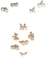 Thumbnail for your product : Forever 21 rhinestone & cone stud set