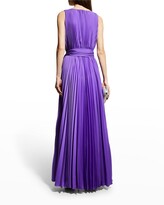 Thumbnail for your product : Badgley Mischka Sleeveless Pleated Gown