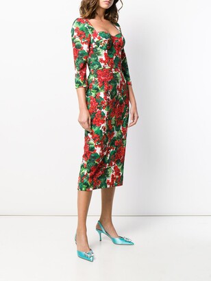 Dolce & Gabbana Portofino-print midi dress