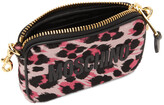 Thumbnail for your product : Moschino Pink Calf Leopard Camera Bag