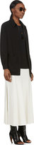 Thumbnail for your product : Cédric Charlier Ivory & Black Side Slit Skirt