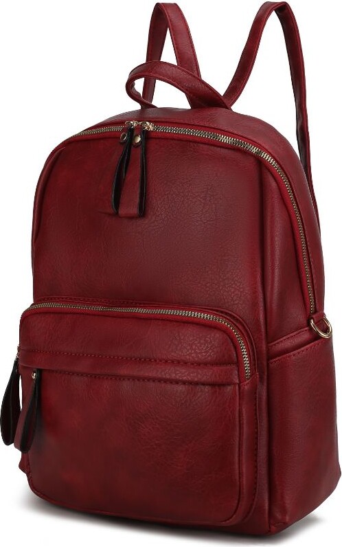 MKF Collection Denice Signature Backpack by Mia K. (Burgundy)