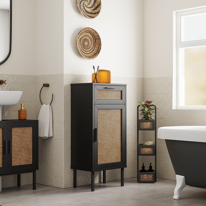 Dunelm Winslow Medium Black Rattan Black ShopStyle Bath
