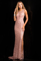 Thumbnail for your product : Scala 48670 Long High Neck Dress with Side Slit