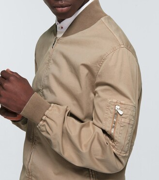 Brunello Cucinelli Cotton bomber jacket - ShopStyle