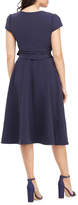 Thumbnail for your product : Gal Meets Glam Cap-Sleeve Crossover Tie-Waist Fit-&-Flare Dress