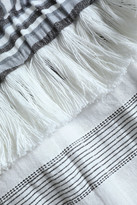 Thumbnail for your product : Rachel Zoe Cold-shoulder Striped Cotton, Linen And Ramie-blend Mini Dress
