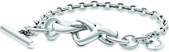 Pandora Moments Silver Knotted Hearts Bracelet
