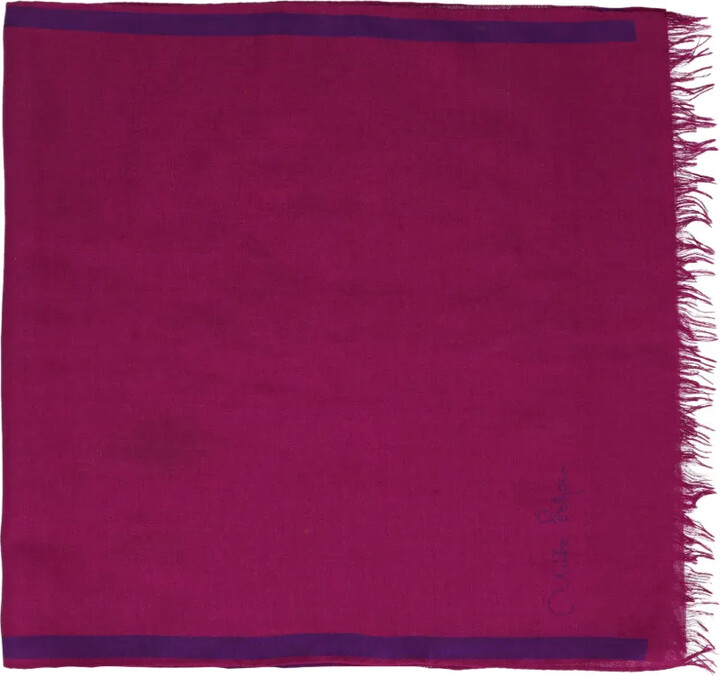 Mila Schon Vintage Striped-Detail Scarf