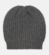 Thumbnail for your product : Brunello Cucinelli Ribbed-knit cashmere and silk beanie