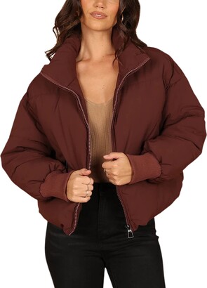 Freyhem Quilted Puffer Jacket Women Lightweight Short Zip Up Padded Coat  with Pockets(Black-S) at  Women's Coats Shop