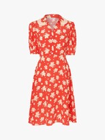 Thumbnail for your product : LK Bennett Roisin Sweet William Print Silk Dress, Coral