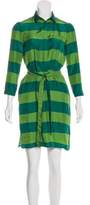 Thumbnail for your product : Burberry Silk Striped Shirtdress
