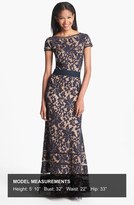 Thumbnail for your product : Tadashi Shoji Cap Sleeve Lace Gown