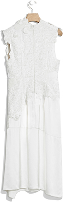 3.1 Phillip Lim Destroyed Lace Sleeveless Dress with Charmeuse Skirt