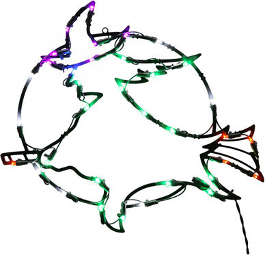 Vickerman LED Witch on Broomstick Halloween Window Silhouette Decoration Lighted Display