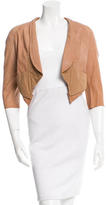 Thumbnail for your product : Yigal Azrouel Cropped Leather Jacket