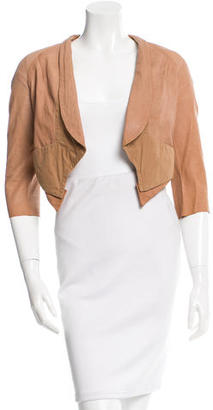 Yigal Azrouel Cropped Leather Jacket
