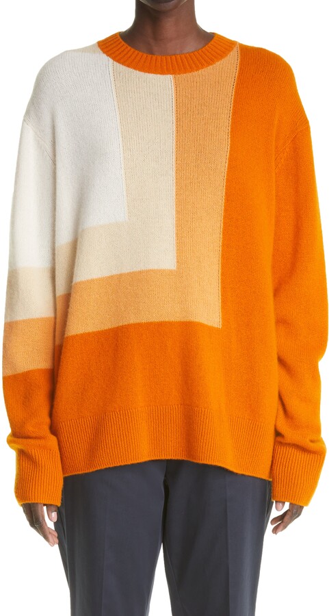 Orange Colorblock Sweater | Shop the world's largest collection of 