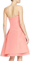 Thumbnail for your product : Carolina Herrera Strapless Taffeta Cocktail Dress with Button Front