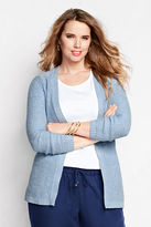 Thumbnail for your product : Lands' End Women's Plus Size Cotton Open Drape Cardigan Sweater