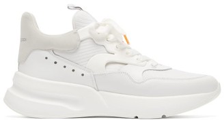 Alexander McQueen Runner Raised-sole Neoprene And Leather Trainers - White