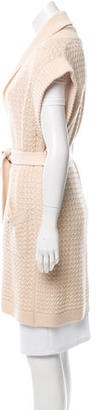 Chanel Cashmere Tie-Accented Cardigan