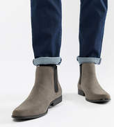 Thumbnail for your product : ASOS Design Wide Fit Chelsea Boots In Grey Faux Suede