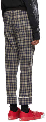 Rhude Rhude and Blue Check Pajama Trousers