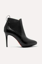 Christian Louboutin - Crochinetta 100 Leather Ankle Boots - Black