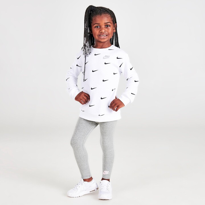 Nike Girls' Toddler Mini Swoosh Crewneck Sweatshirt and Leggings Set -  ShopStyle