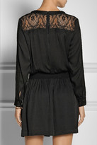 Thumbnail for your product : Sea Lace-trimmed crepe mini dress