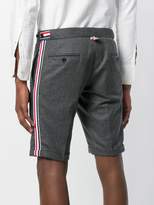 Thumbnail for your product : Thom Browne Seamed Elastic Stripe Skinny Wool Shorts