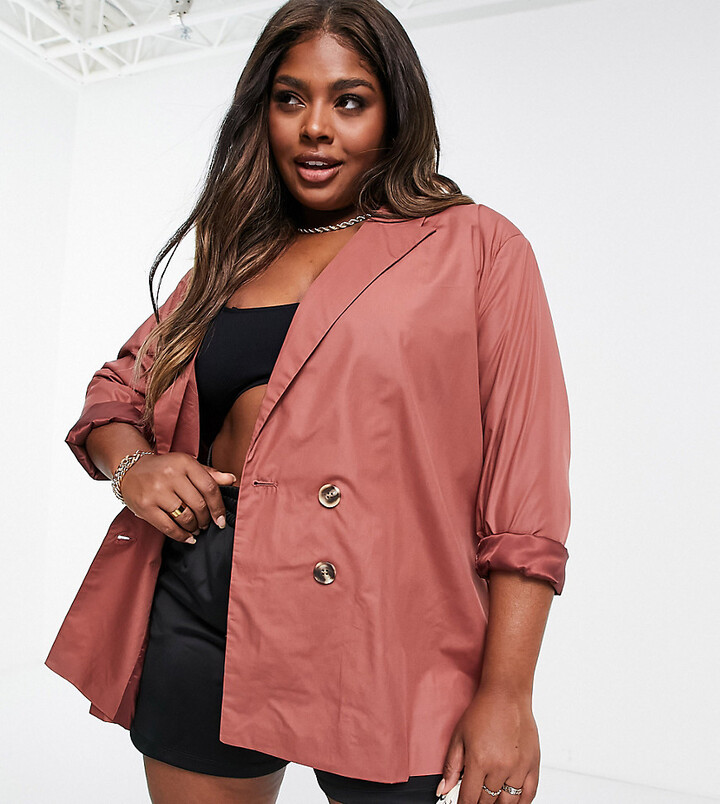 plus size red jacket