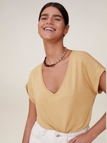 Thumbnail for your product : MANGO Jersey Basic V Neck Tee - Brown