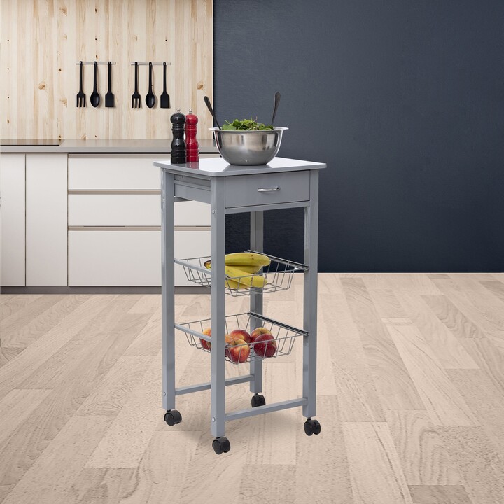Dunelm Single Grey Kitchen Trolley Grey ShopStyle