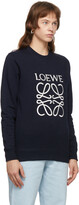 Thumbnail for your product : Loewe Navy Embroidered Anagram Sweatshirt